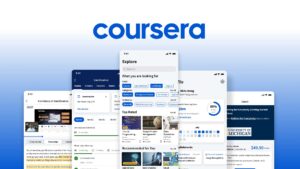 نمای داشبورد کاربری پلتفرم کورسرا