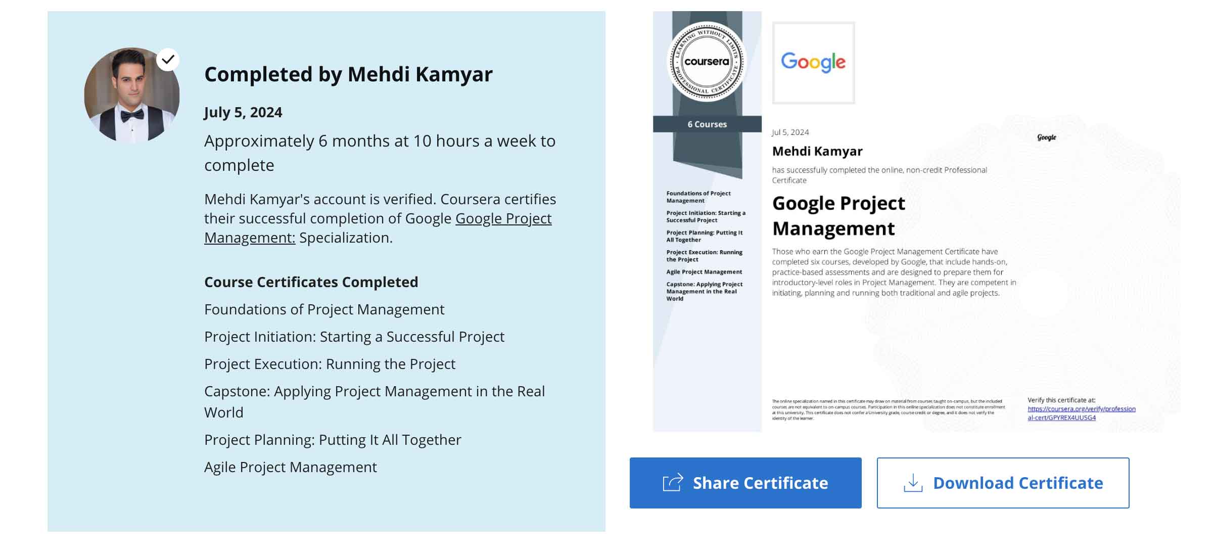 دوره مدیریت پروژه گوگل